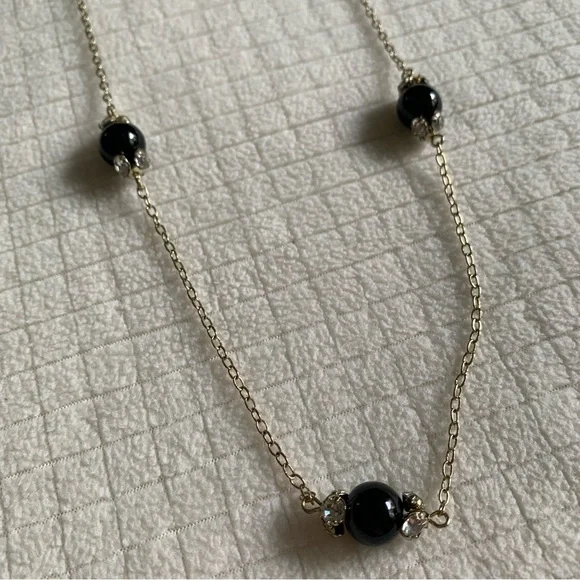J.Crew black bead long necklace - Picture 2 of 9